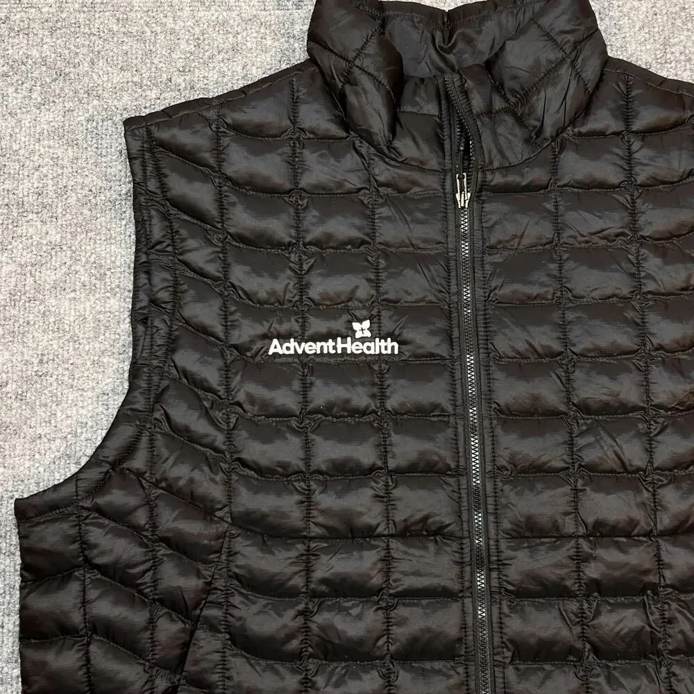The North Face Vest Mens Large Black ThermoBall Quilted Full Zip AdventHealth